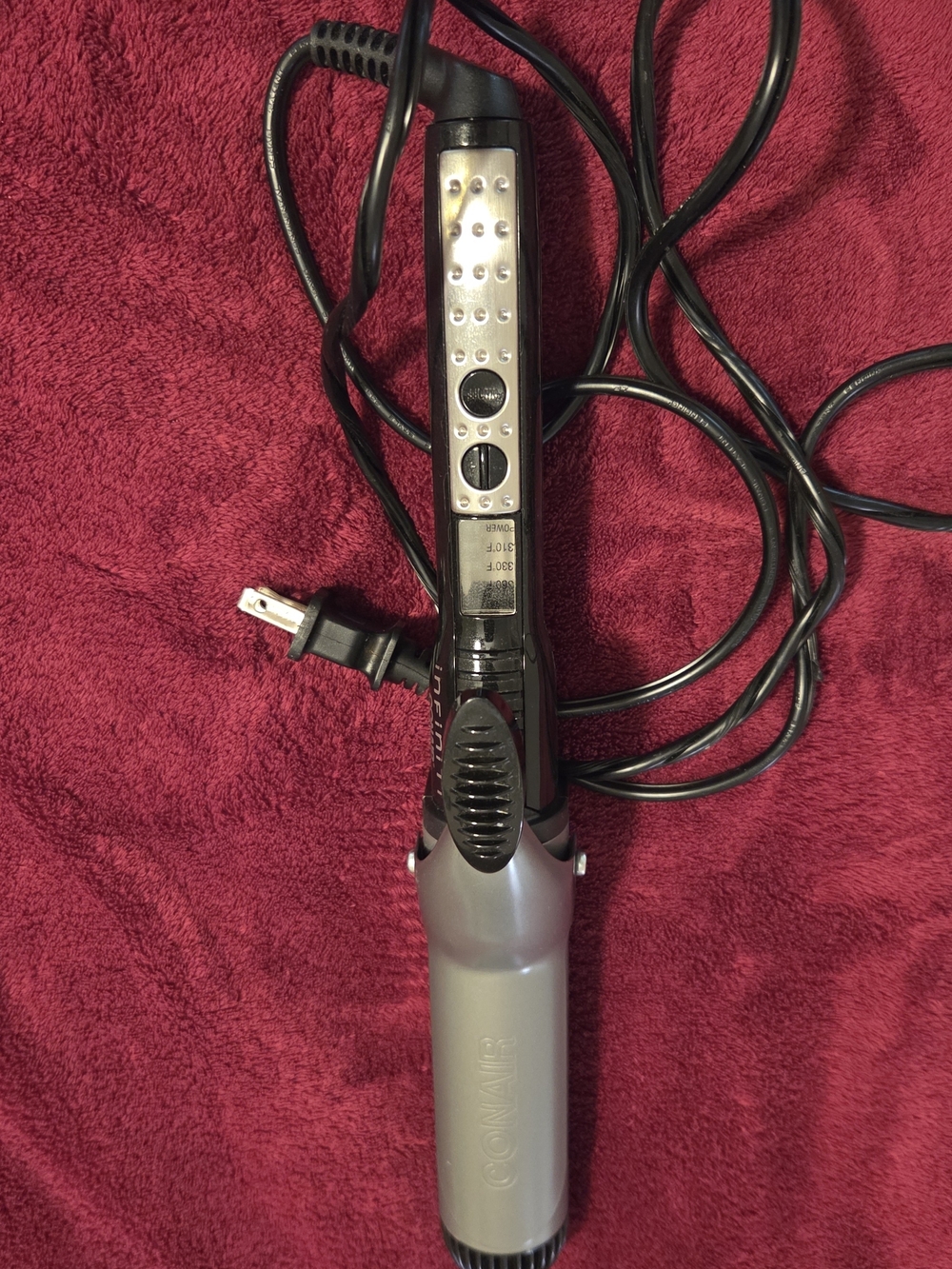 Conair Silver Curling/Styling Iron - Gray and Black